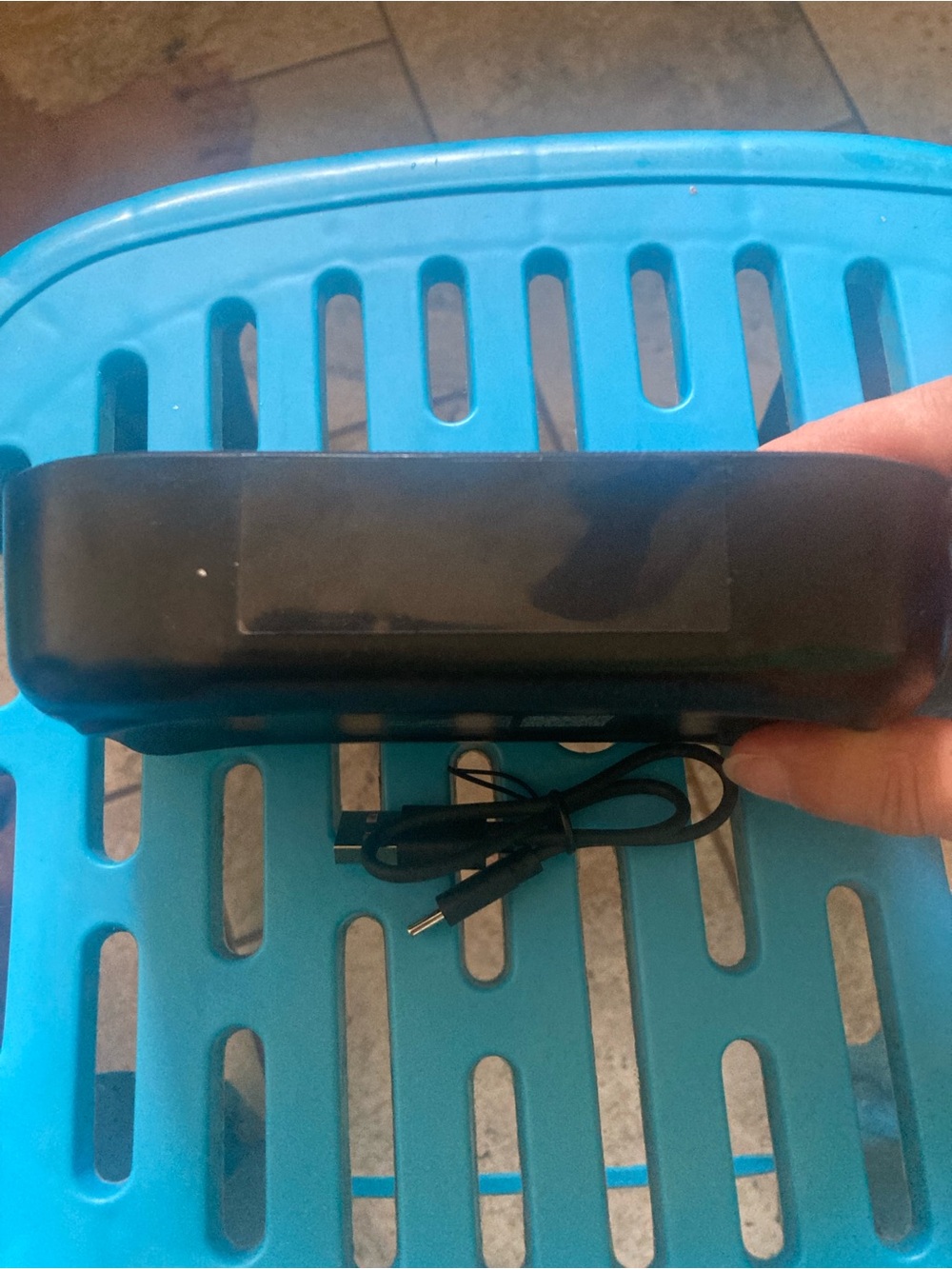 Portable Black Bluetooth Speaker with USB Cable